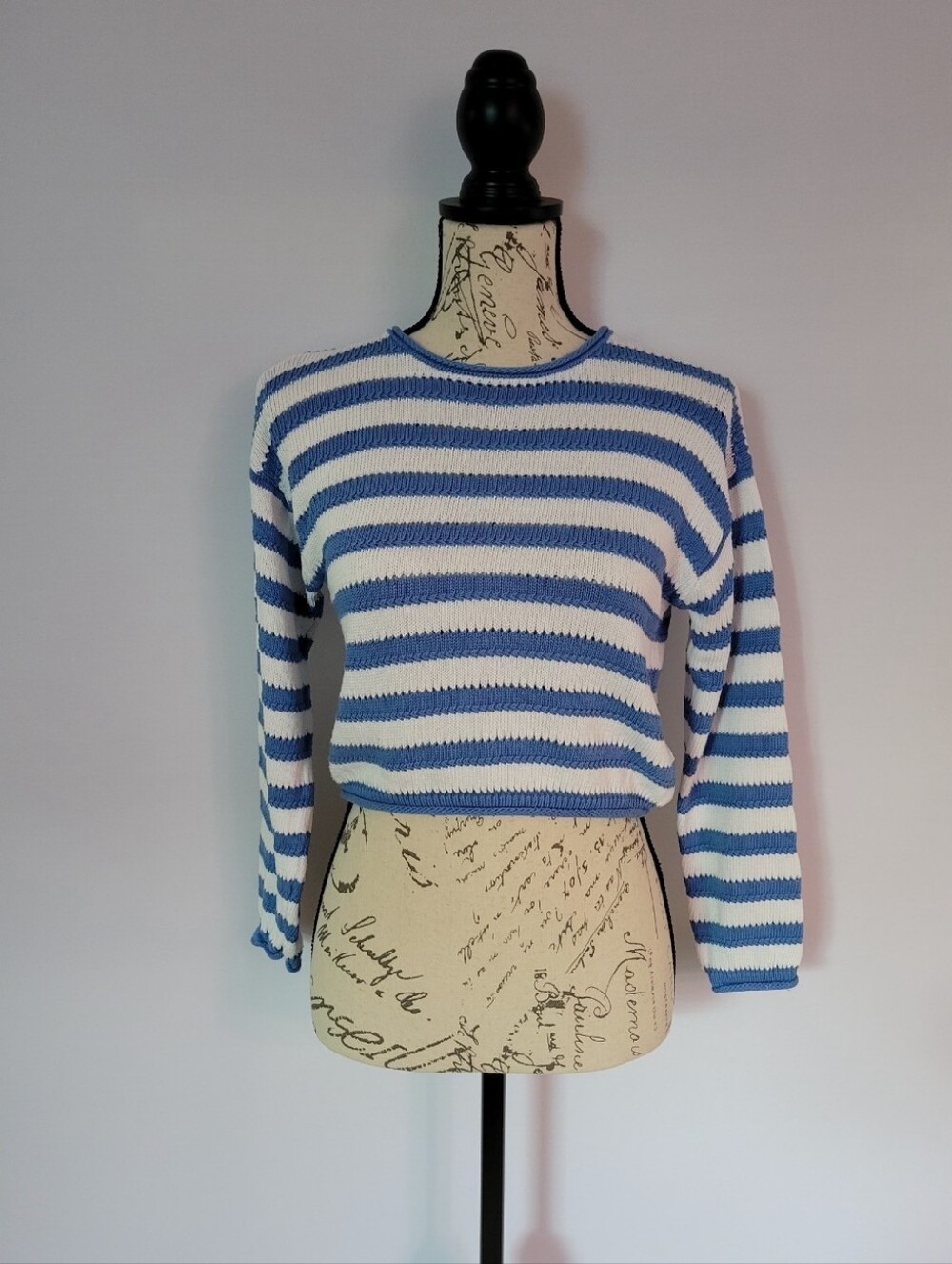 Z Supply Blue and White Knit Top